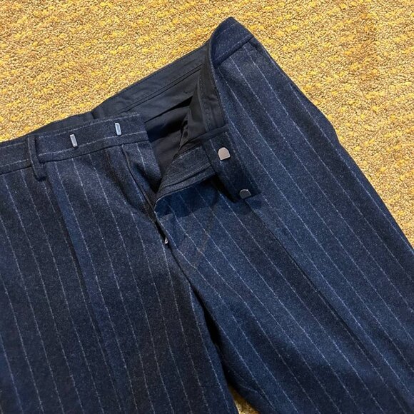 Hugo Boss wool Black Pinstripe Trousers - Picture 2 of 3